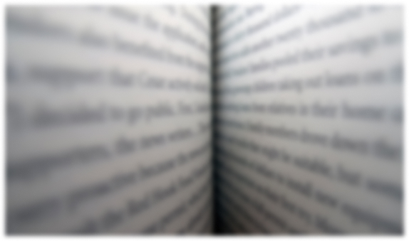 Book with blurry text